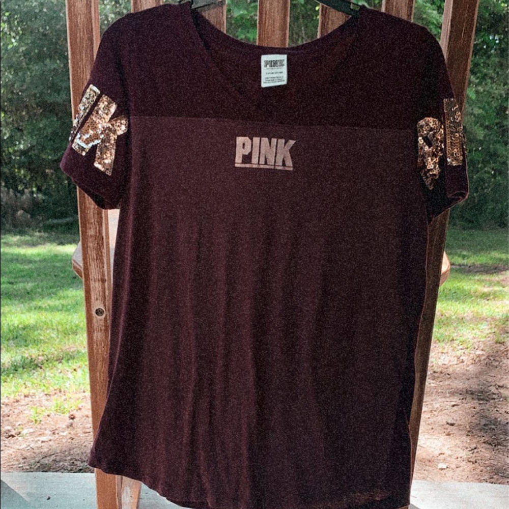 Pink sequins shirt
